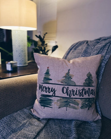 Merry Christmas Throw Pillow Cover